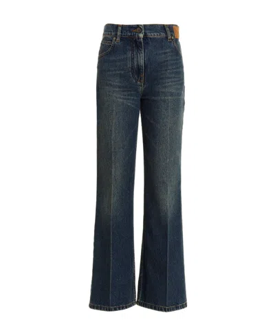 Palm Angels Straight-leg Denim Jeans In Blue