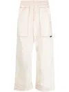 Palm Angels Straight-leg Elasticated Trousers In White