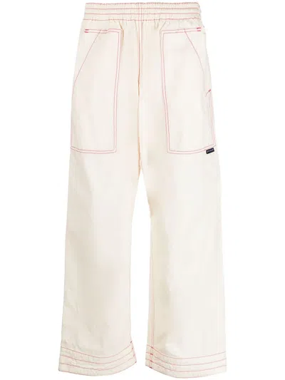 Palm Angels Straight-leg Elasticated Trousers In Butter Pink