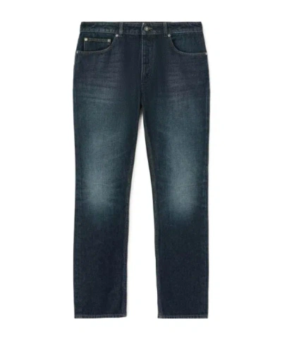 Palm Angels Straight Leg Jeans In Black
