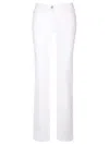 Palm Angels Women White Denim Jeans In Off White