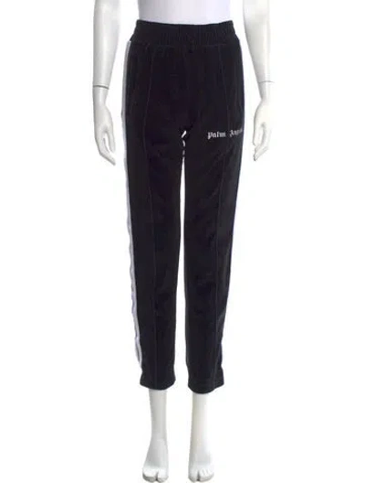 Pre-owned Palm Angels Straight Leg Pants In Black/white