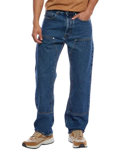 Palm Angels Straight Medium Wash Jean In Blue