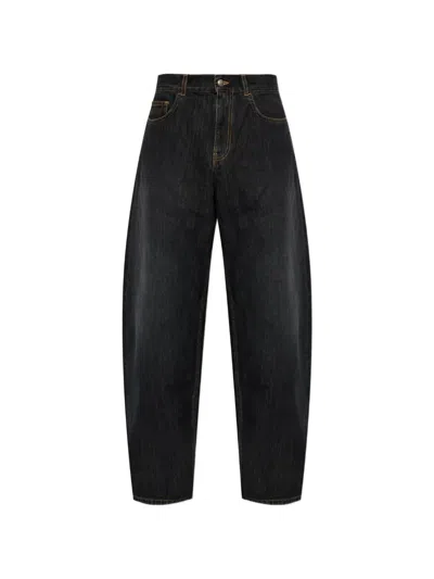 Palm Angels Straight-leg Jeans In Black