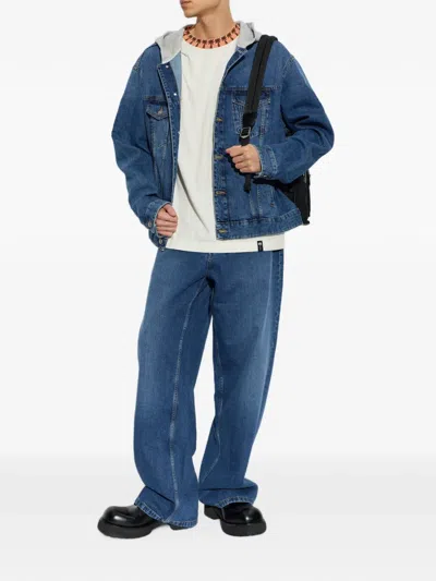 Palm Angels Straight-leg Jeans In Blue