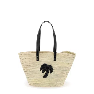 Palm Angels Palm Patch Interwoven Basket Bag In 1010