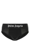 Palm Angels Elastic Waistband Cotton Brief Duo In Blackblack