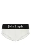 Palm Angels Stretch Cotton Brief Set In Whiteblack