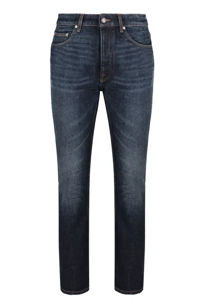 Palm Angels Stretch Cotton Jeans In Blue