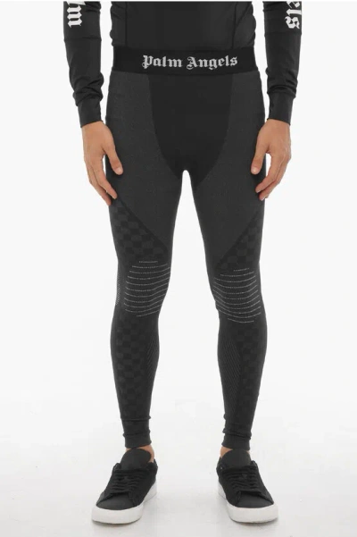 Palm Angels Stretch Fabric Active Leggings