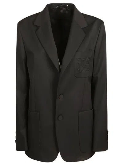 Palm Angels Stretch Twill Blazer In Black