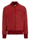 Palm Angels Stripe-detail Bomber Jacket In Red