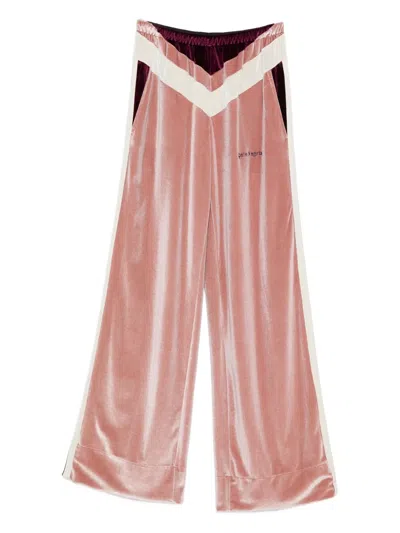 PALM ANGELS STRIPE-DETAIL CHENILLE TRACK PANTS