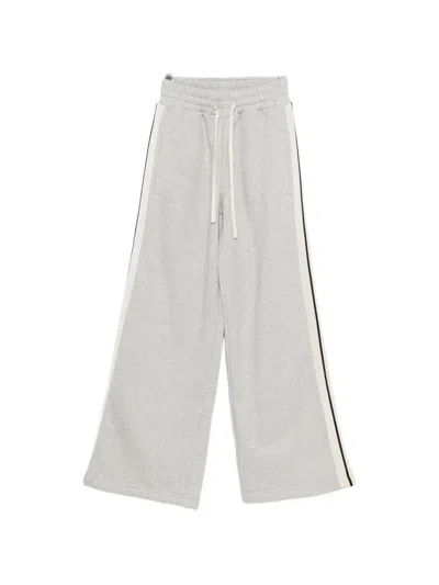 Palm Angels Stripe-detail Drawstring Track Pants In White