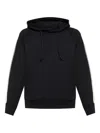 Palm Angels Stripe-detail Hooded Sweatshirt In Black