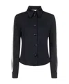 Palm Angels Stripe-detail Slim Shirt In Black
