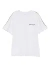 Palm Angels Stripe-detail T-shirt In White