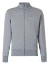 Palm Angels Stripe-detail Track Jacket In Gray