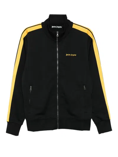PALM ANGELS STRIPE-DETAIL ZIP-UP SWEATSHIRT