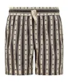 Palm Angels Men's Stripes Shorts In Black