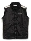 Palm Angels Stripe-trim Gilet In Black