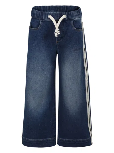 PALM ANGELS STRIPE-TRIMMED JEANS