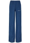 PALM ANGELS STRIPED CHAMBRAY TRACK PANTS