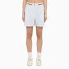 PALM ANGELS STRIPED COTTON BOXER SHORTS FOR WOMEN