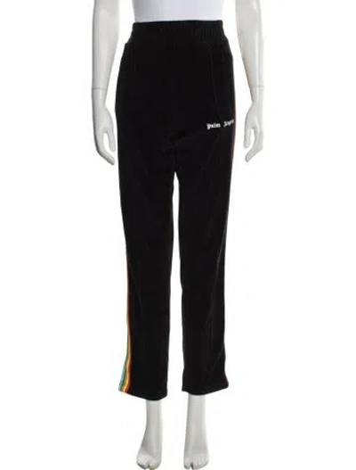 Pre-owned Palm Angels Striped Grosgrain Trim Sweatpants In Black