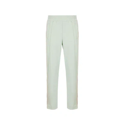 Palm Angels Striped Joggers In Green