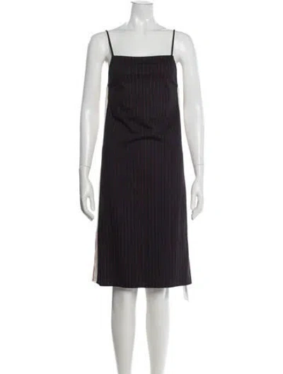 Pre-owned Palm Angels Striped Knee-length Dress W/ Tags In Black