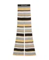 Palm Angels Women Striped Trouser With Lurex Effect In White