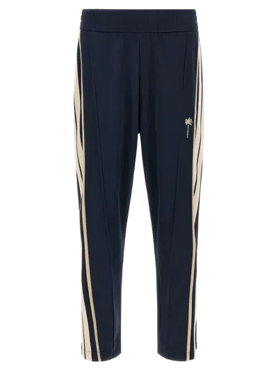 Palm Angels Contrast Stripe Technical Joggers In Black