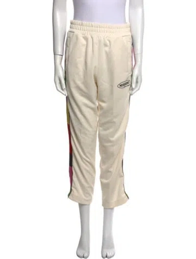 Pre-owned Palm Angels Striped Straight Leg Pants In Neutral