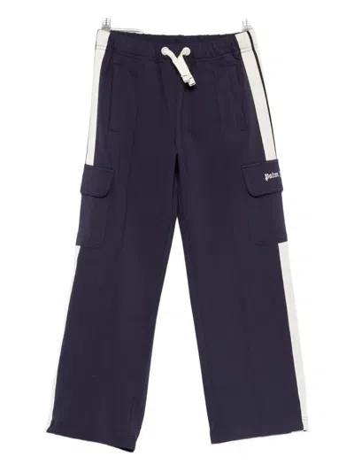 Palm Angels Kids' Striped Track Pants In Blue