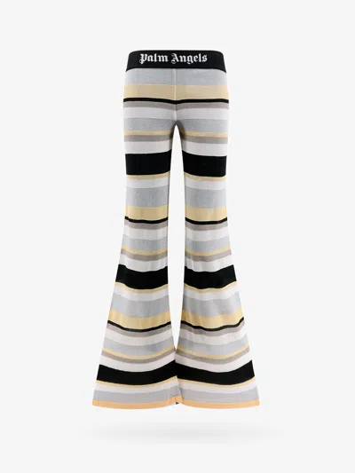 Palm Angels Striped Trouser With Lurex Effect In Multi