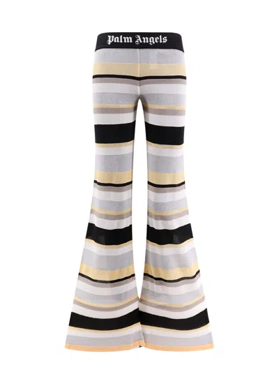 Palm Angels Striped Trouser With Lurex Effect In Multi