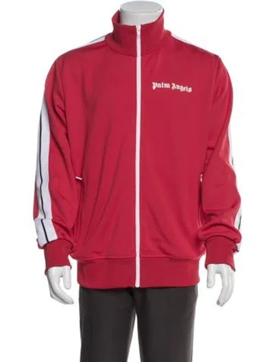 Pre-owned Palm Angels Striped Windbreaker In Red