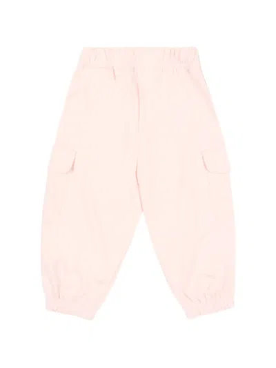 Palm Angels Babies' Stripe-detail Cargo Pants In Neutral