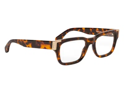Pre-owned Palm Angels Style 11 Eyeglasses In Havana Clear Lens (perj011f24pla0016000)