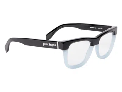 Pre-owned Palm Angels Style 12 Eyeglasses In Black Light Blue Clear Lens (perj012s25pla0014000)