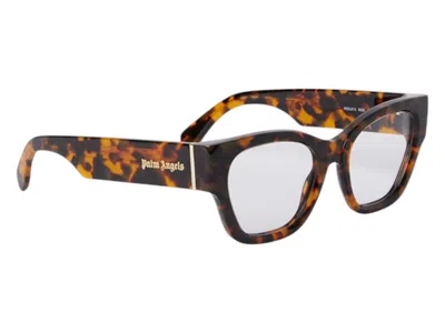 Pre-owned Palm Angels Style 15 Eyeglasses In Havana Clear Lens (perj015s25pla0016000)