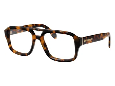 Pre-owned Palm Angels Style 16 Eyeglasses In Havana Clear Lens (perj016s25pla0016000)