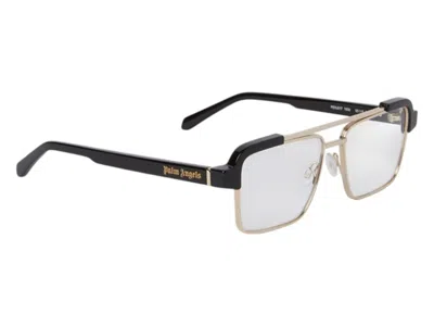 Pre-owned Palm Angels Style 17 Eyeglasses In Black Gold Clear Lens (perj017s25pla0011000)