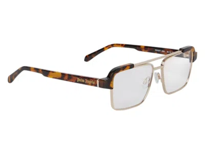 Pre-owned Palm Angels Style 17 Eyeglasses In Havana Gold Clear Lens (perj017s25pla0016000)
