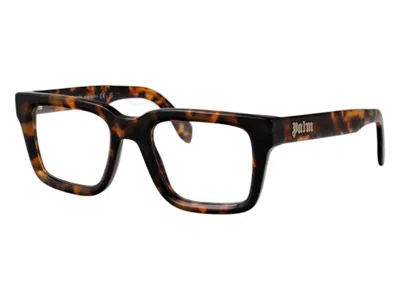 Pre-owned Palm Angels Style 19 Eyeglasses In Havana Clear Lens (perj019s25pla0016000)