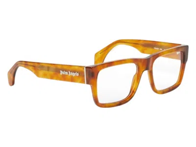 Pre-owned Palm Angels Style 2 Eyeglasses In Light Havana Clear Lens (perj002c99pla0012400)