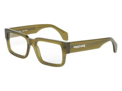 Pre-owned Palm Angels Style 3 Eyeglasses In Light Green Clear Lens (perj003f24pla0015900)