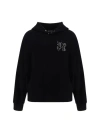 PALM ANGELS STYLISH BLACK EMBROIDERED COTTON HOODIE FOR MEN