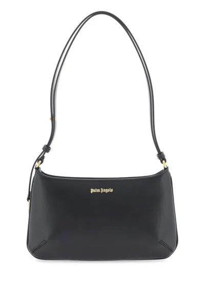 Palm Angels Stylish Black Leather Shoulder Handbag For Women In Ss24 Season